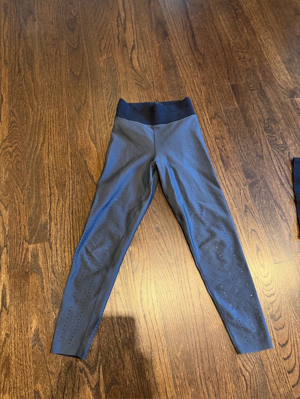ultracor Navy Blue Laser-Cut High-Waist Leggings